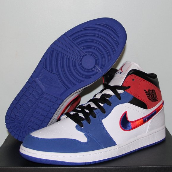 Jordan Other - Air Jordan 1 Mid SE Multicolor Swoosh Mens